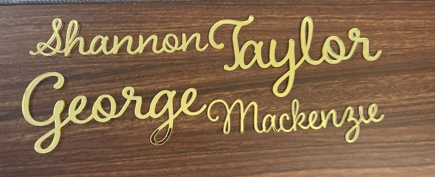 CUSTOM Name Plates- Laser Cut Name Plate- Birthday Name Plates- Kids Birthday Name Plate- Birthday Decor-Wedding Decor