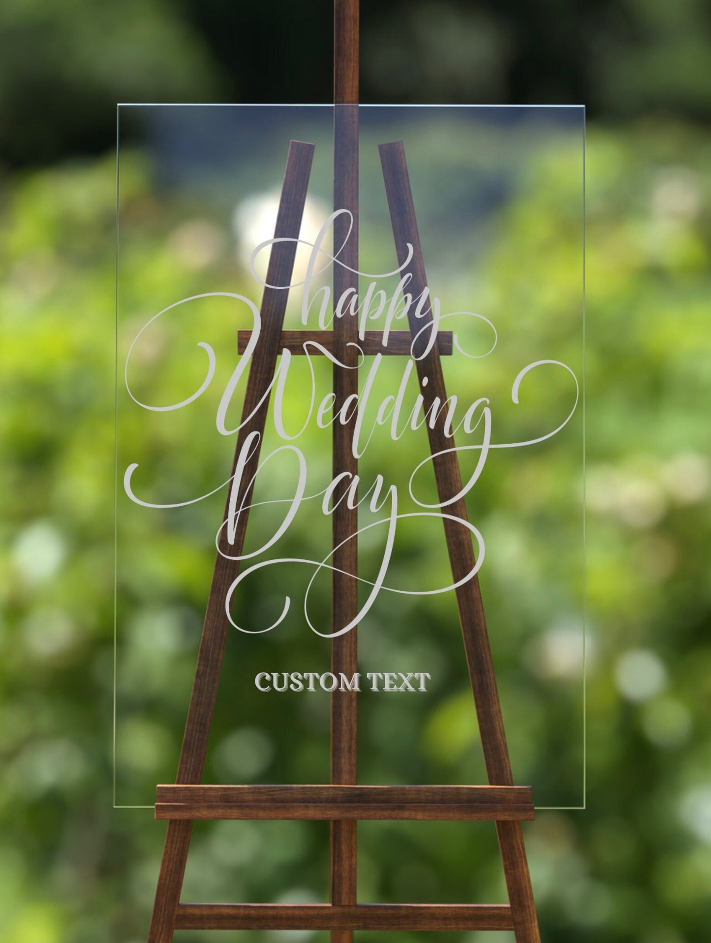 Custom Engraved Wedding Welcome Sign- Acrylic Engraved Wedding Sign- Custom Signage