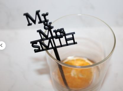 CUSTOM drink stirrers- Custom Stacked drink stirrers- Personalized Swizzle Sticks- Laser Cut Party Decor- Laser Cut Wedding Decor