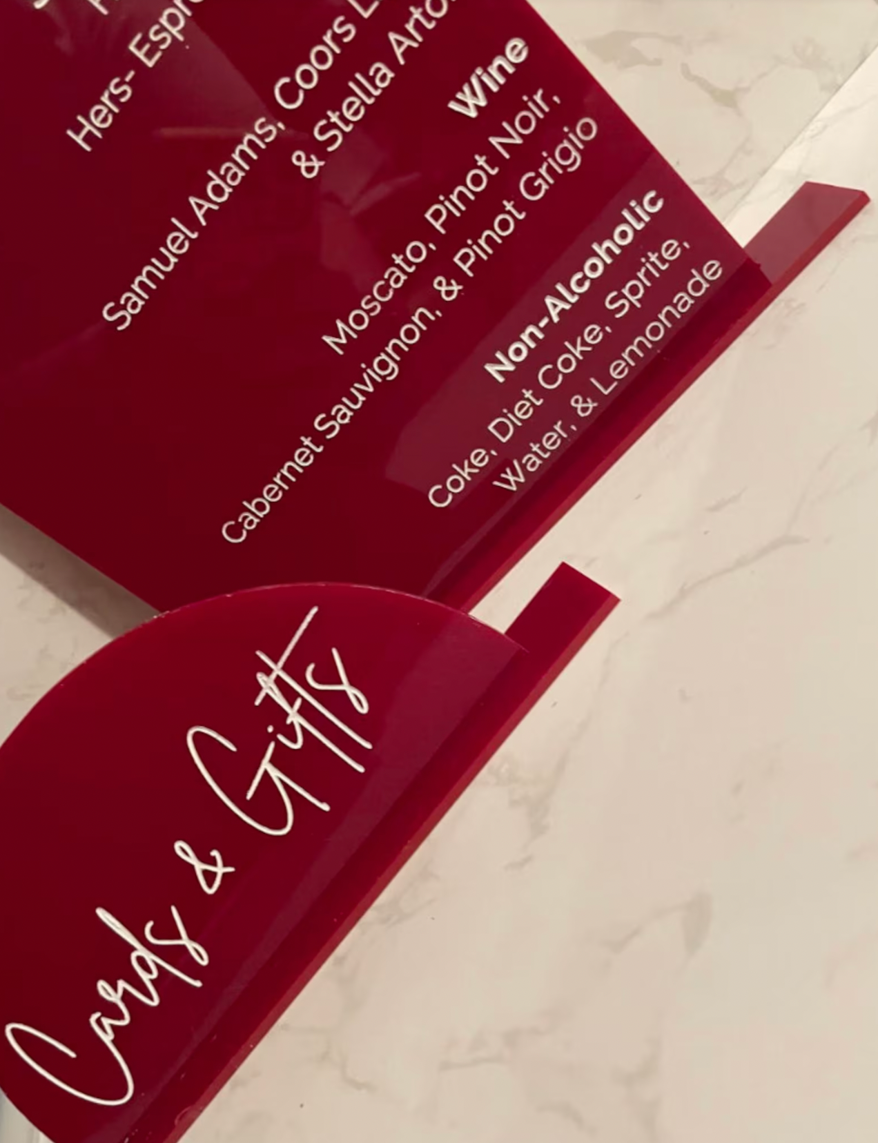 Custom Bar Menu Sign- Event Signage- Custom Wedding Signage- Bar Sign