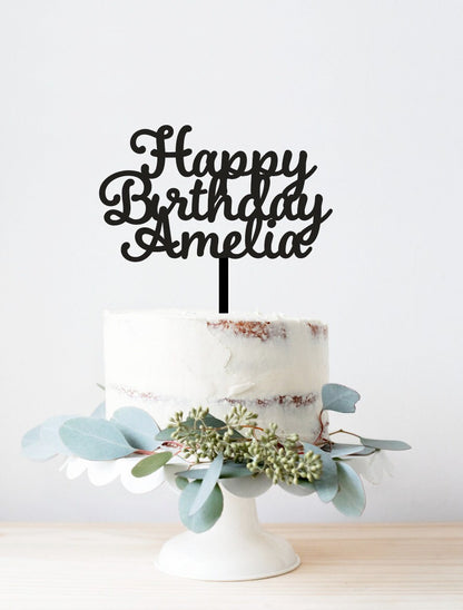 CUSTOM Acrylic Cake Topper- Laser Cut Cake Topper- Birthday Cake Topper- Kids Birthday Cake Topper- Birthday Decor