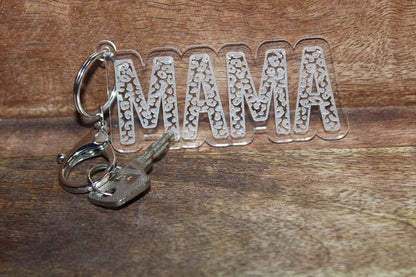 Custom Name Keychain- Backpack Name Keychain- Mama Acrylic Keychain- Mothers Day Gifts- Custom Name Keychain- Birthday Gift- Unique Gifts