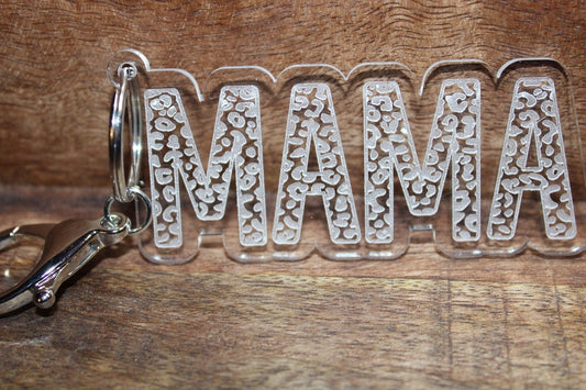 Mothers Day Keychain- Mama Acrylic Keychain- Mothers Day Gifts- Custom Name Keychain- Birthday Gift- Unique Gifts