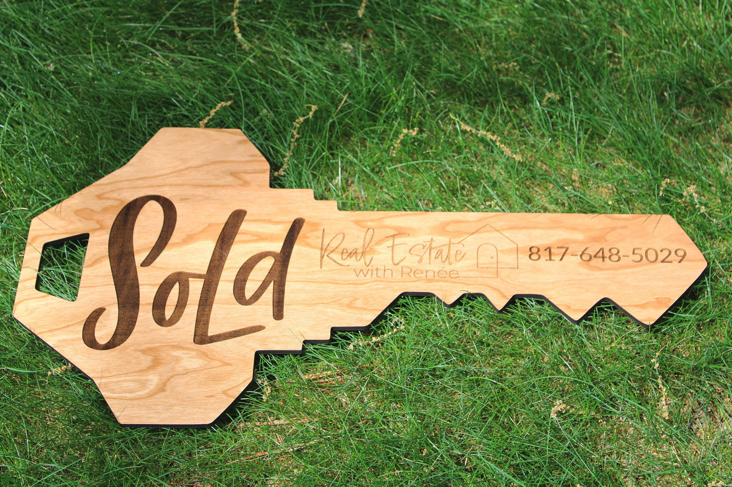 Custom Realtor Key Sign- Wood Key Sign- Sold Home Key Sign- Home Sweet Home SIgn