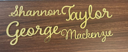 CUSTOM Name Plates- Laser Cut Name Plate- Birthday Name Plates- Kids Birthday Name Plate- Birthday Decor-Wedding Decor
