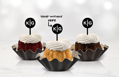 Custom Wedding Cupcake Toppers- Bridal Shower Cupcake Toppers- Acrylic Cupcake Toppers- Engagement Party Decor