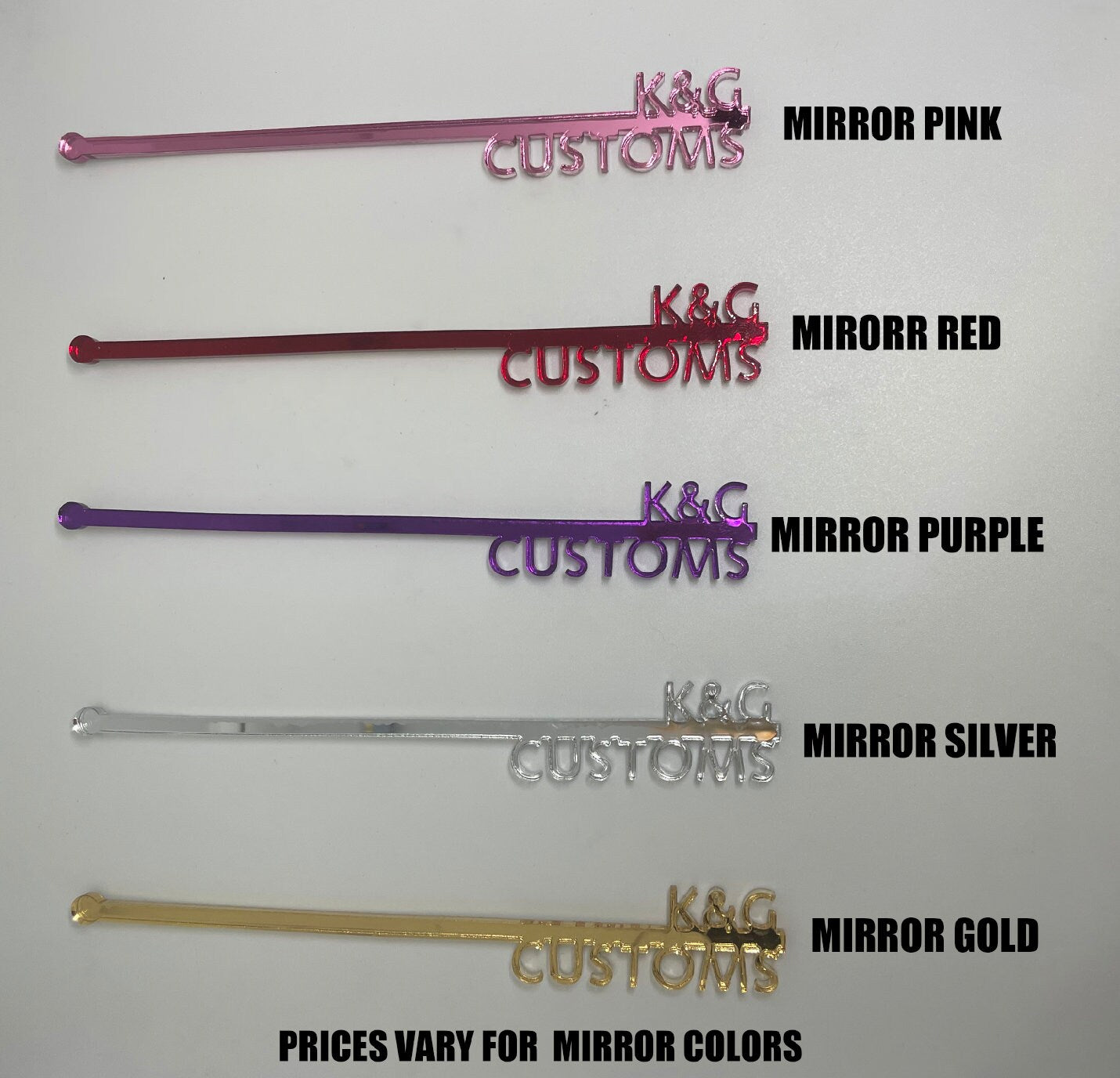 Custom Personalized Circle Drink Stirrers