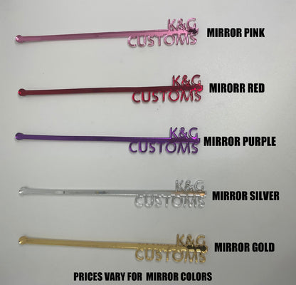 Custom Personalized Circle Drink Stirrers