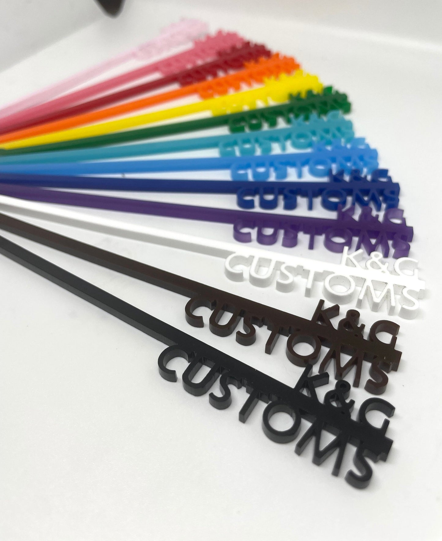Custom Personalized Circle Drink Stirrers