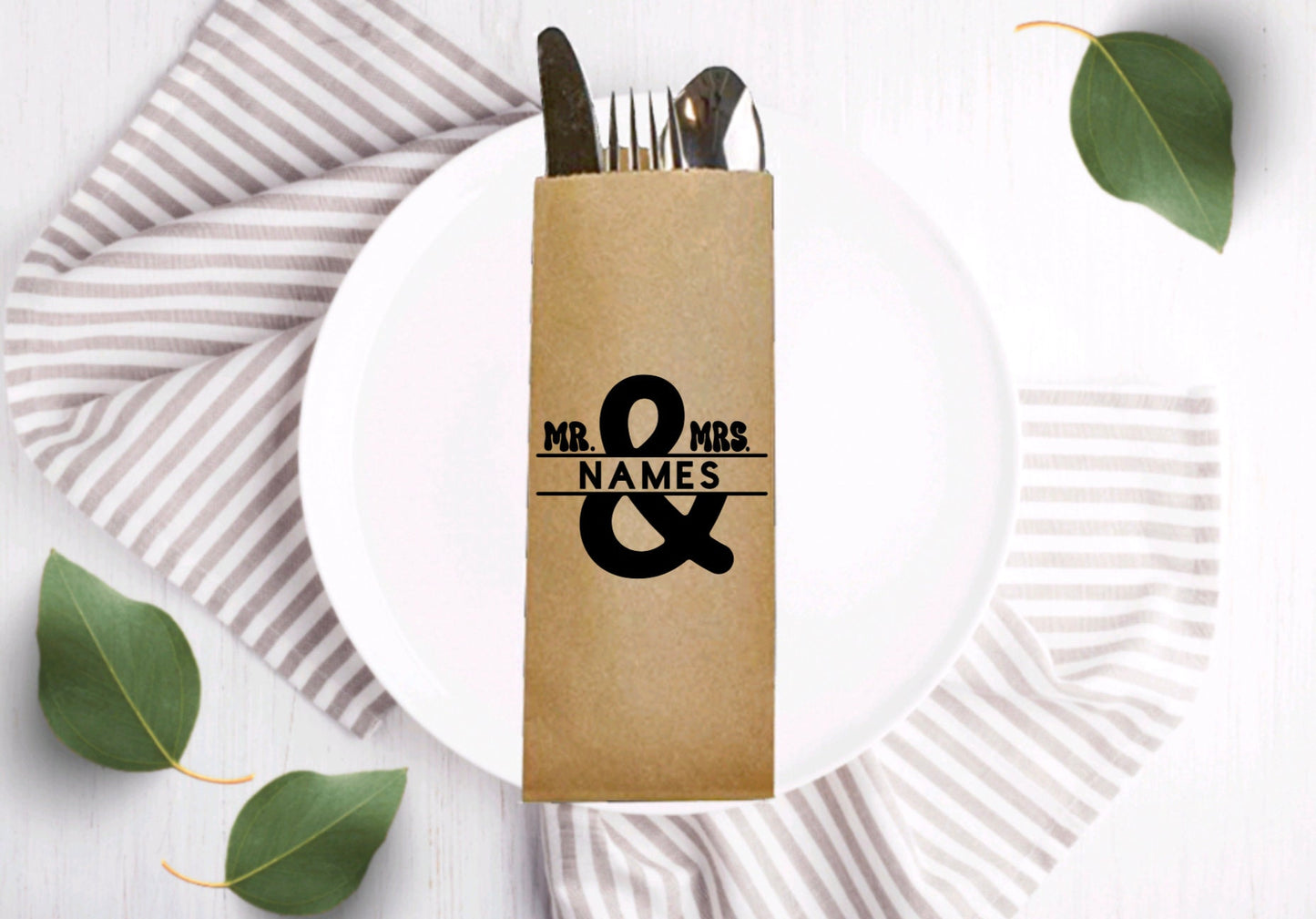Custom Utensil Bags- Party Utensil Bags- Custom Party Decor- Party Favors- Wedding Favors- Summer Weddings