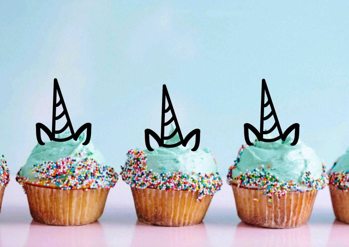 Unicorn Cupcake Toppers- Birthday Acrylic Cupcake Toppers- Cupcake Name Toppers- Party Decor-Unicorn Birthday Party