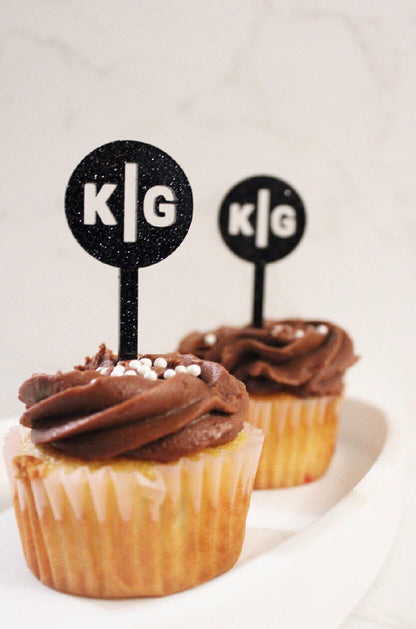 Custom Wedding Cupcake Toppers- Bridal Shower Cupcake Toppers- Acrylic Cupcake Toppers- Engagement Party Decor
