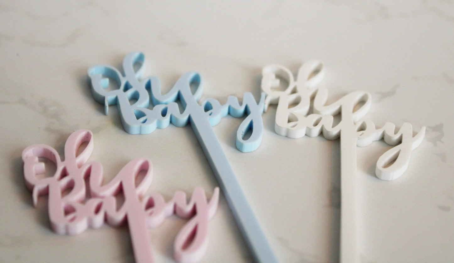 Oh Baby drink stirrers- Baby Shower Drink Stirrers- Swizzle Sticks- Acrylic Drink Stirrers- Drink Stirrers