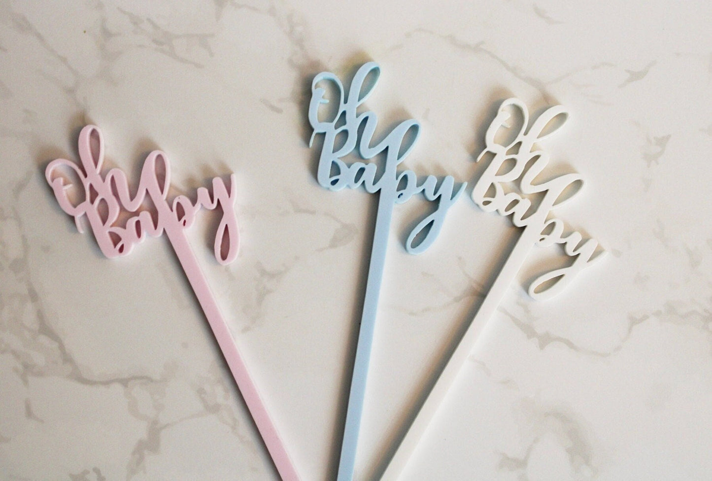 Oh Baby drink stirrers- Baby Shower Drink Stirrers- Swizzle Sticks- Acrylic Drink Stirrers- Drink Stirrers
