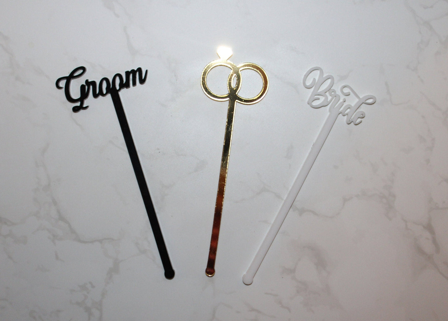 Bride drink stirrers- Wedding Drink Stirrers- Swizzle Sticks- Acrylic Drink Stirrers- Drink Stirrers