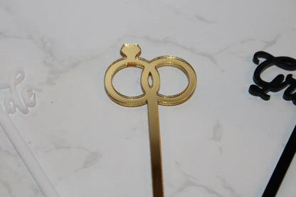 Bride drink stirrers- Wedding Drink Stirrers- Swizzle Sticks- Acrylic Drink Stirrers- Drink Stirrers
