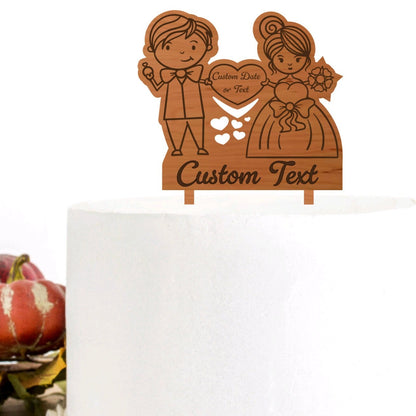 CUSTOM Wooden Engraved Cake Topper- Laser Cut Cake Topper- Wedding Cake Topper- Kids Birthday Cake Topper- Fall Wedding Decor
