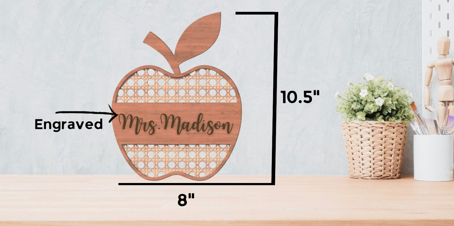 Custom Teacher Sign- Back to School Sign- Teacher Sign- Apple Teacher Sign- Teacher Name Sign