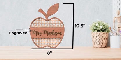 Custom Teacher Sign- Back to School Sign- Teacher Sign- Apple Teacher Sign- Teacher Name Sign