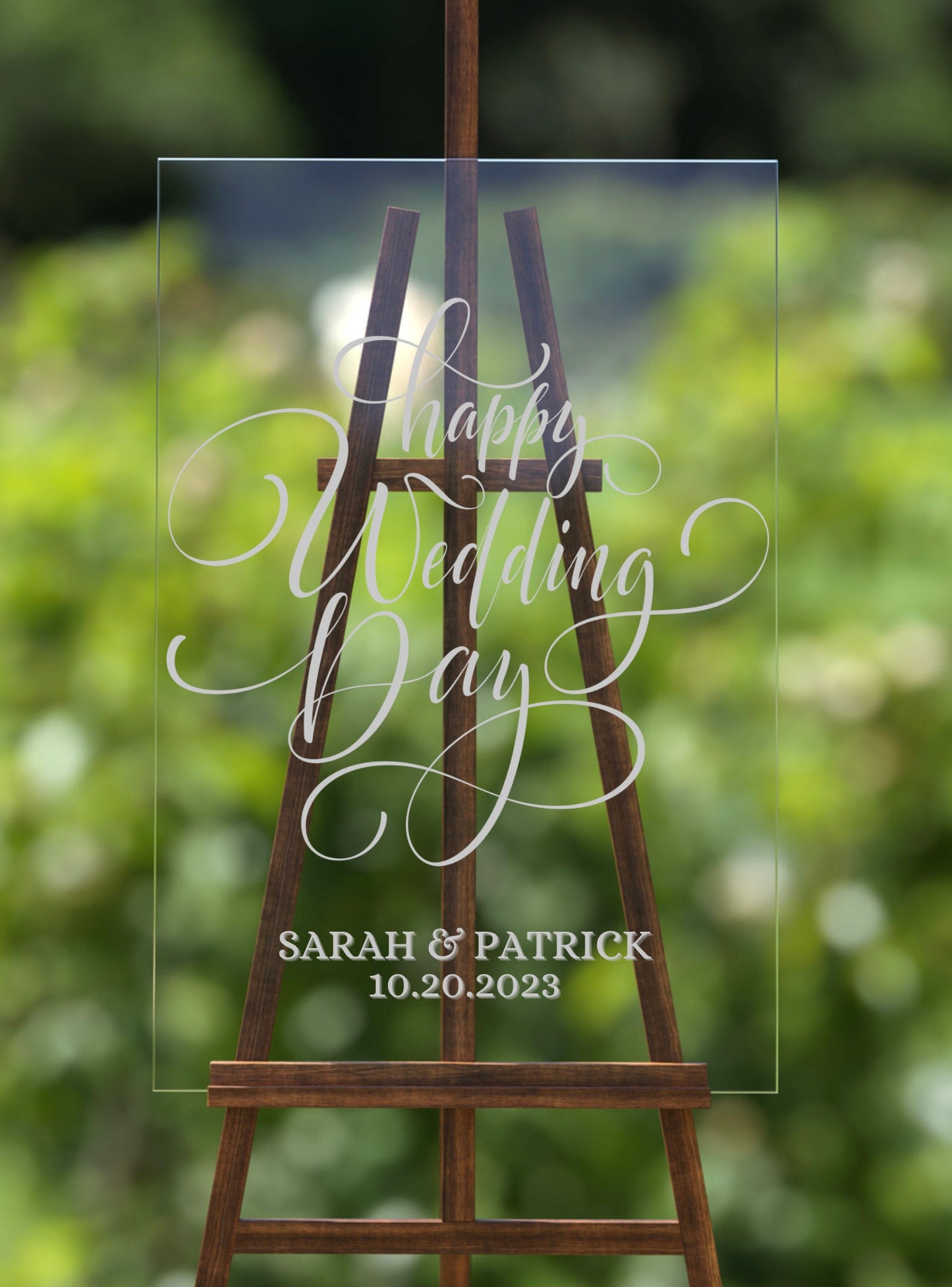 Custom Engraved Wedding Welcome Sign- Acrylic Engraved Wedding Sign- Custom Signage