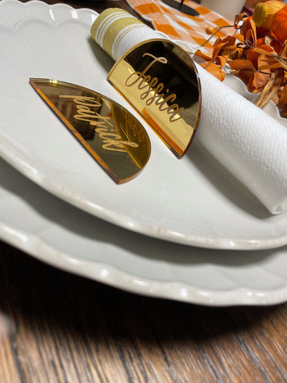 Custom Wedding Name Plates -Gold Engraved Name Plates- Wedding Name Plates- Acrylic Custom Name Plates