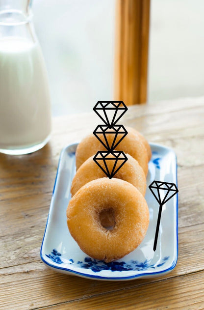 Engagement Cupcake Toppers- Engagement Acrylic Donut Toppers- Cupcake Name Toppers- Party Decor-She Said Yes- Wedding Picks