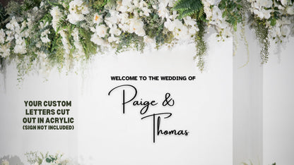 Custom Acrylic Letters- Custom Arch Backdrop Letters- Acrylic Name Letters- Custom Words- Wedding Sign